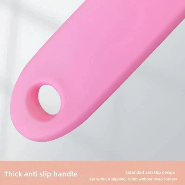 Silicone Back Scrubber for Shower Long Handle Bath Brush Double Sided