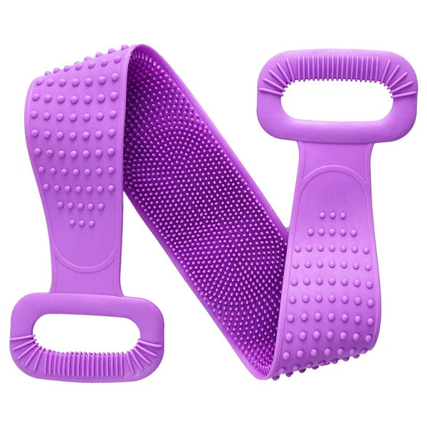 Silicone Back Bath Shower Wash Body Belt Brush Bath Body Scrubber Men & Women US