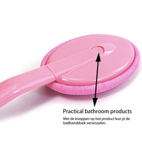 Body Bath Brush Back Scrubber Lotion Self Applicator Back Brush Long HandlePR