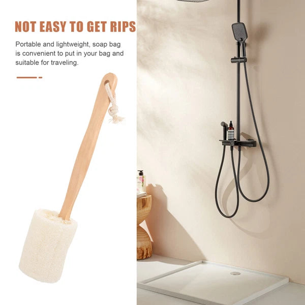 Loofah Shower Brush Handheld Cleansing Skin Body Scrub Exfoliator