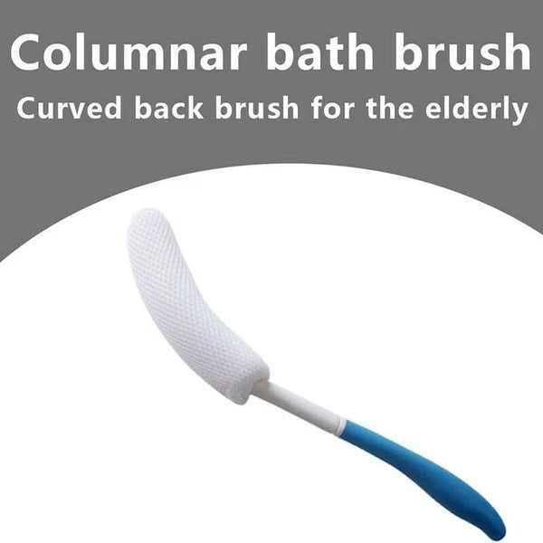 Back Shower Brush Easy-To-Reach Body Brush with Non-Slip Handle Long Curved NEW