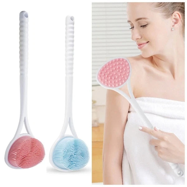 Comfortable Bath Soft Back Brush Double-sided Skin Massager  Lazy