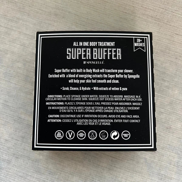 Spongelle Multi-Use Body Wash Infused Buffer  - Mens Womens - Super Supreme Pedi