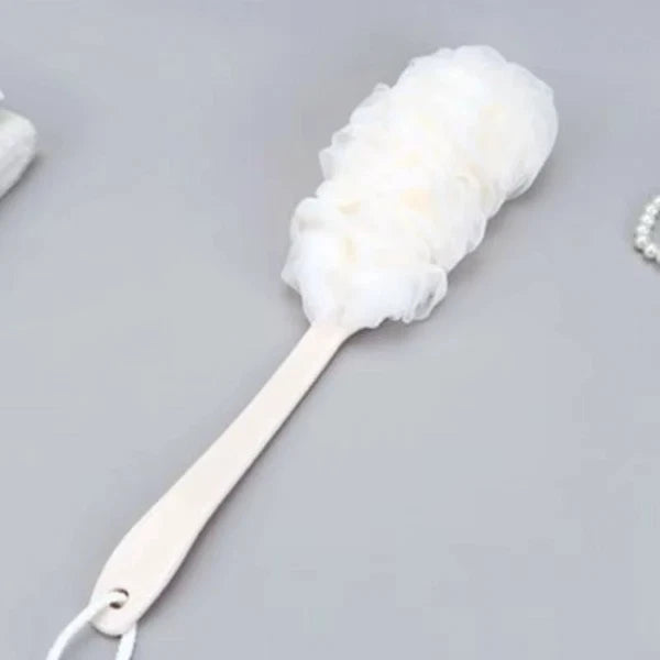 Long Handle Bath Brush Soft Mesh Sponge Back Scrubber Body Puff Shower Loofah