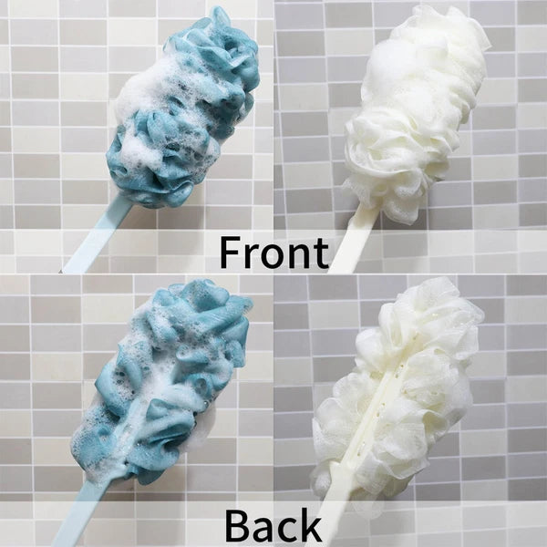 2Pack Loofah Back Scrubber for Shower with Non-Slip Handle Bath Body Brush