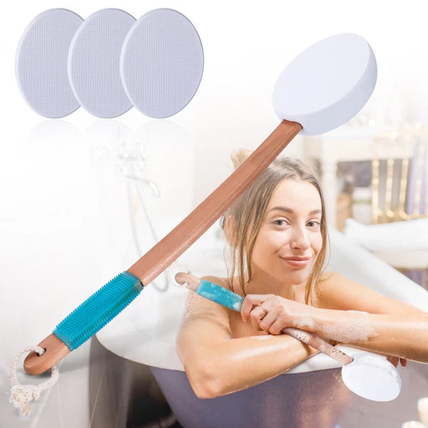 17.9" Long Handle Lotion Applicator Brush for Your Back Fits Tanning Skin Cream
