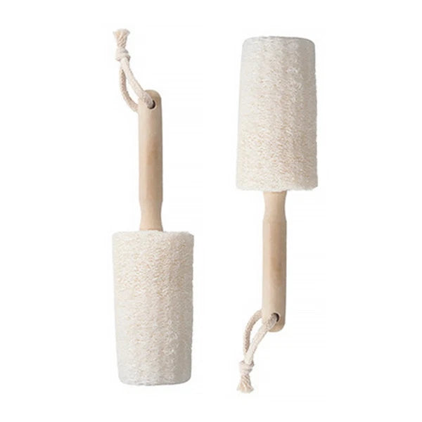 2Pcs Natural Loofah Bath Body Brush for Gentle Exfoliation and Scrubbing