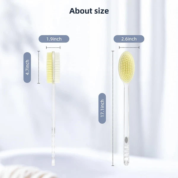 Fymblin Back Scrubber Long Handle for Shower,Back Brush Dual-Sided with Stiff...