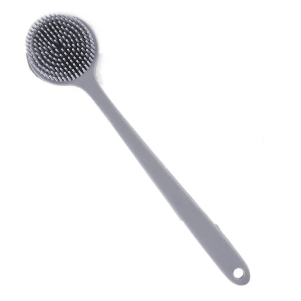 Silicone Back Scrubber for Shower Long Handle Bath Brush Double Sided