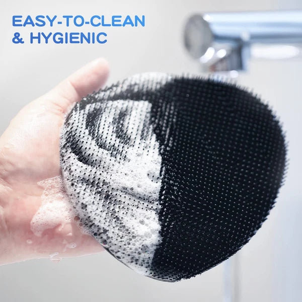 Soft Silicone Shower Brush, Super-Lathering and Deep-Cleaning Body & Face Scr...