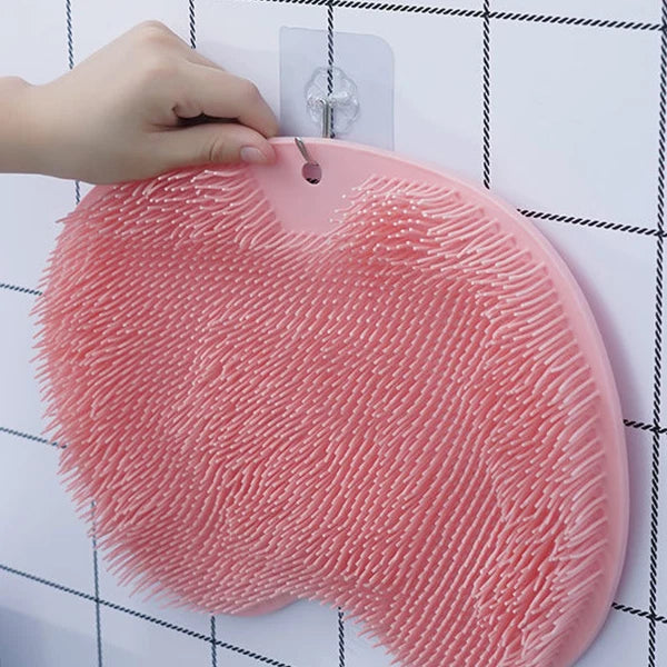 Foot Back Scrubber Exfoliating Silicone Massager Pad Cleaning Mat Bath Shower