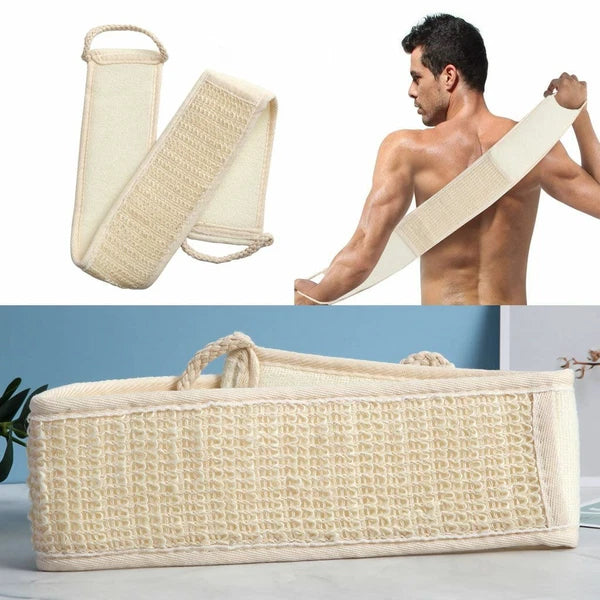 Exfoliating Bath Scrubber Shower Back Strap Loofah Spa Body Skin Brush Sponge US