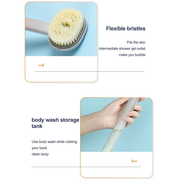 Body Back Bath Brush For Shower With Long Handle Back Washer Scrubber Suitable