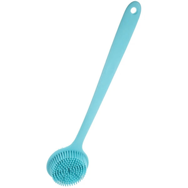 Long Handle Bath Brush Body Scrubber Silicone Exfoliator for Clesning