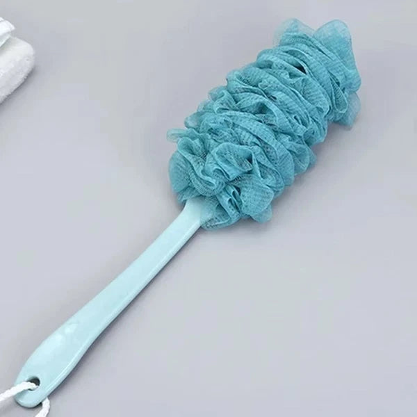 Long Handle Bath Brush Soft Mesh Sponge Back Scrubber Body Puff Shower Loofah