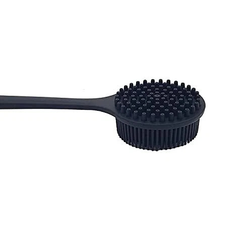 Soft Silicone Back Scrubber Shower Body Brush with Long Handle for Men Women