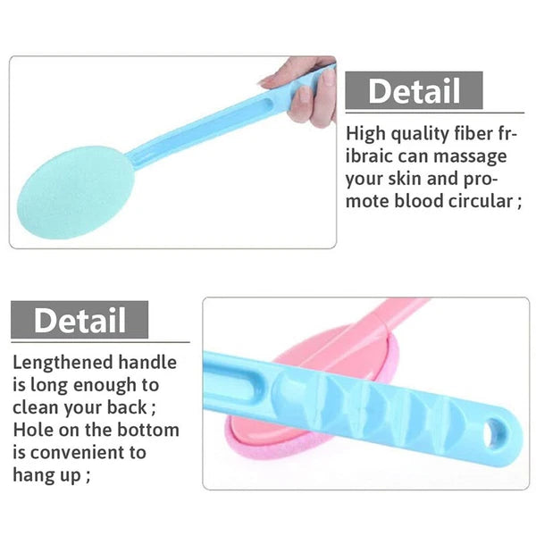 Body Bath Brush Back Scrubber Lotion Self Applicator Back Brush Long HandlePR