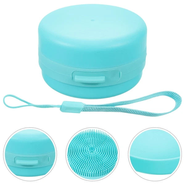 Bath Brush Bathing Silicone Loofah Body Scrubber Man Travel Exfoliating