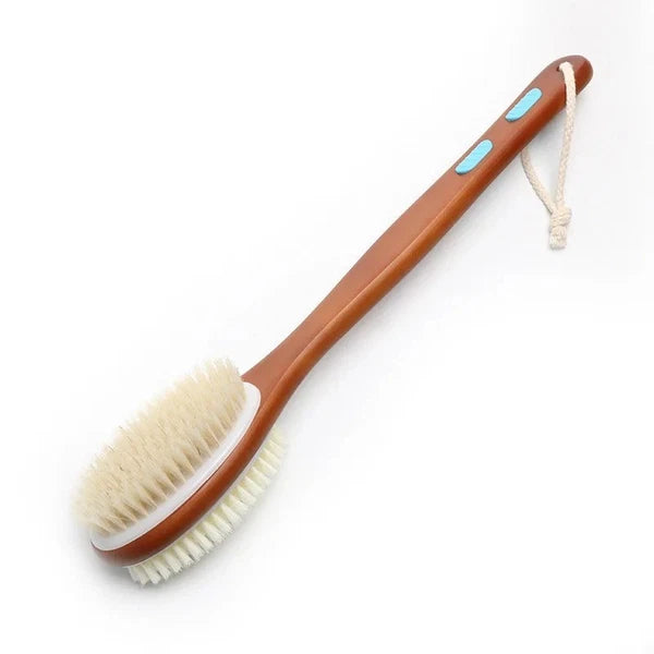 Long Handle Body Brush Back Scrubber Natural Bristles Wooden Shower Bath Loofah