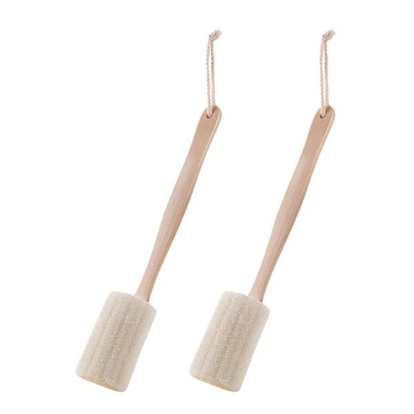 2x Long Handle Body Brush Scrub Scrunchie Back Scrubber for Spa Body Washing