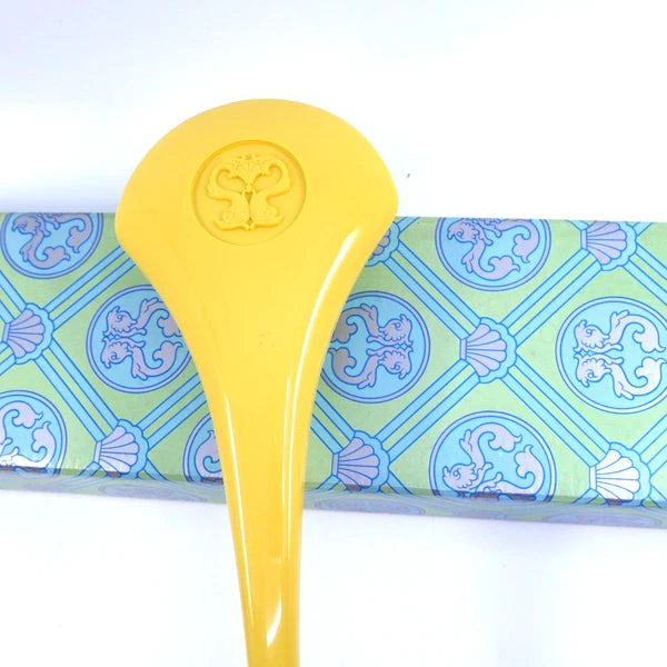 Vintage Avon Bath Shower Long Handle Back Dry Brush 15" YELLOW NOS New In Box
