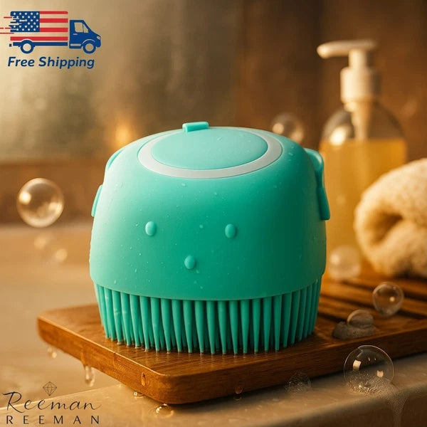 Silicon Massage Bath Brush Hair Scalp Bathing Brush For Cleaning Body Pack of 2