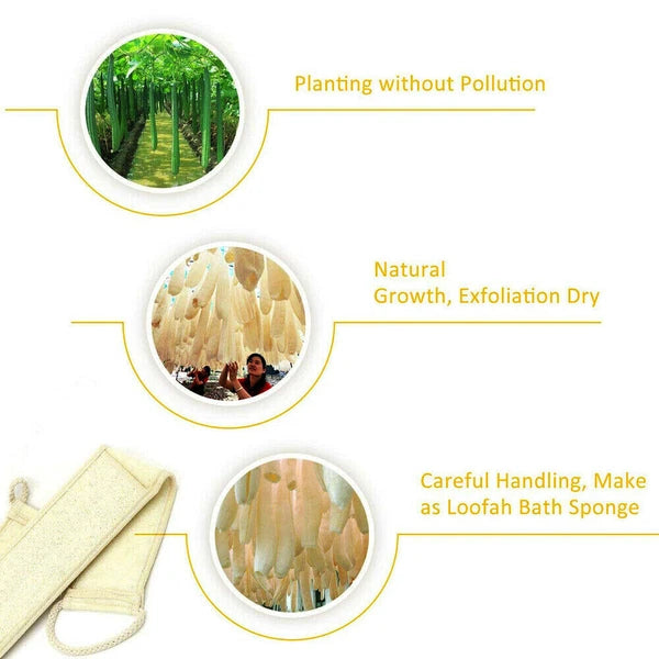 Exfoliating Loofah Loofa Back Strap  Bath Shower Body Sponge Scrubber Brush'