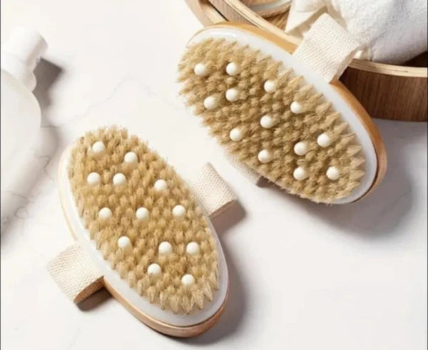 Dry Brush With Massage Nodule Scrubber For Shower Bath Circulation Improvement