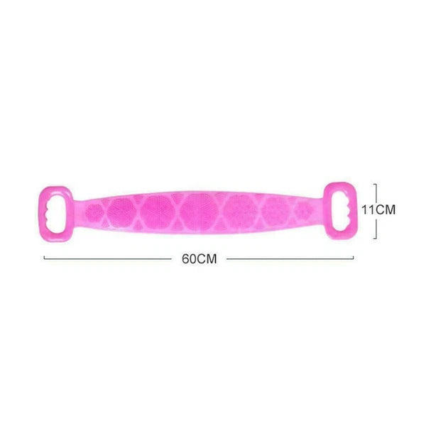 Silicone Body Back Cleaning Brush Scrubber Massage Bath Belt Exfoliating Tools
