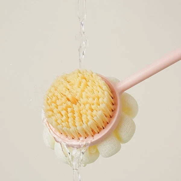 3PCS Long Handle Bath Body Brush Soft Back Shower Exfoliating Scrubber Massager