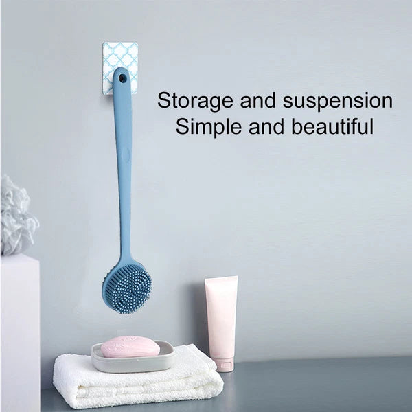 Silicone Body Brush Bath Brush Back Scrubber Long Handle Bath Shower Brush
