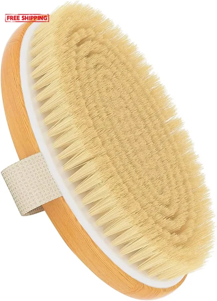 Dry Body Brushes, Exfoliating Body Scrubbers, Natural Bristles for Dry Skin, Imp
