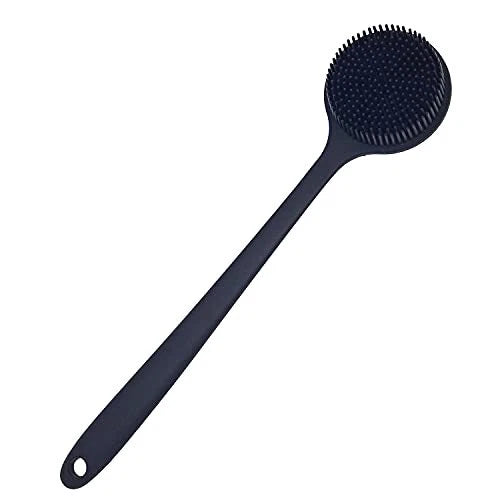 Soft Silicone Back Scrubber Shower Body Brush with Long Handle for Men Women
