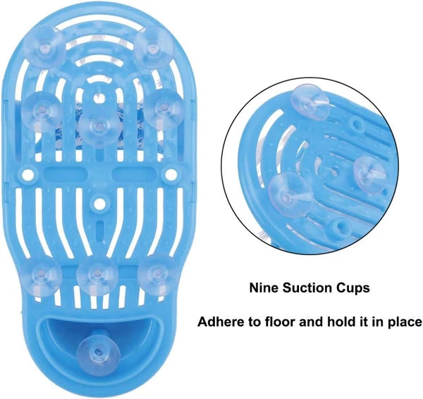 2 in 1 Foot Scrubber Brush Slipper Anti Slip Bath Shower Cleaner Feet Massage