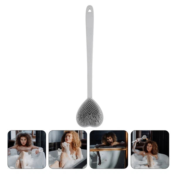 Heart-shaped Bath Brush Body Exfoliator Silicone Bathing Scrubber