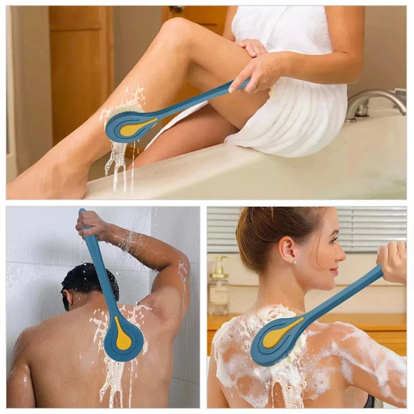 ✅ Long Handle Bath Brush Loofah Shower Sponge Long Handle Back Scrubber 14.7''