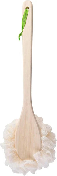 Bath Pouf with Handle - Hard-To-Reach Cleansing Sponge - Ecopouf Bath Brush - As