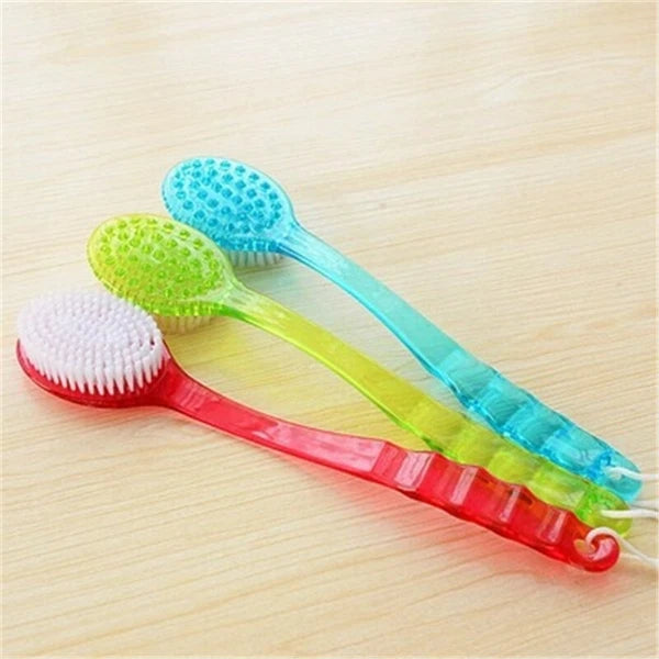 Portable Long Body Bath Shower Back Brush Scrubber Massager Skin Cleaning Tool