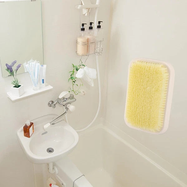 Wall Mounted Back Scrubber for Shower - Large Exfoliating Brush for Shower - Bat