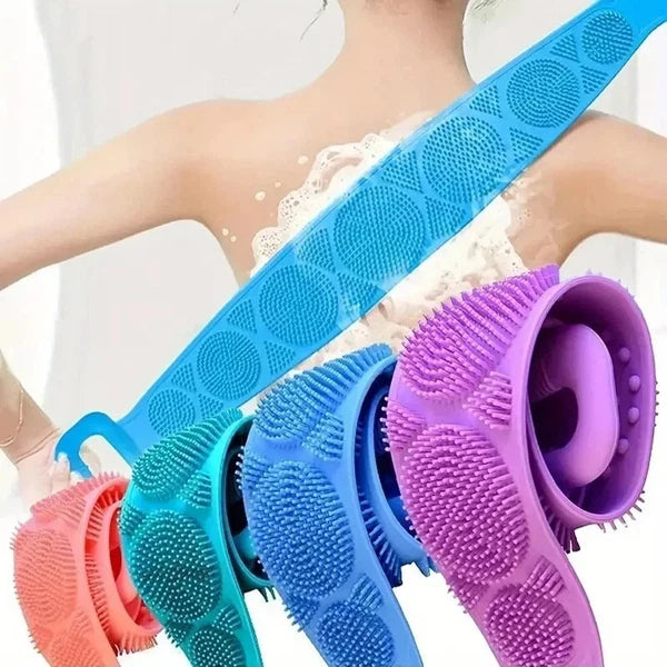 Silicone Body Cleaning Brush Shower Scrub Double Sided Back Scrubber Bath Shower