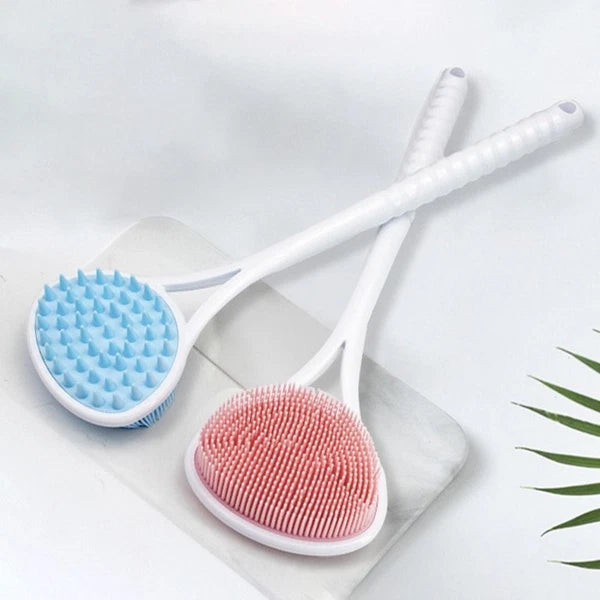Comfortable Bath Soft Back Brush Double-sided Skin Massager  Lazy