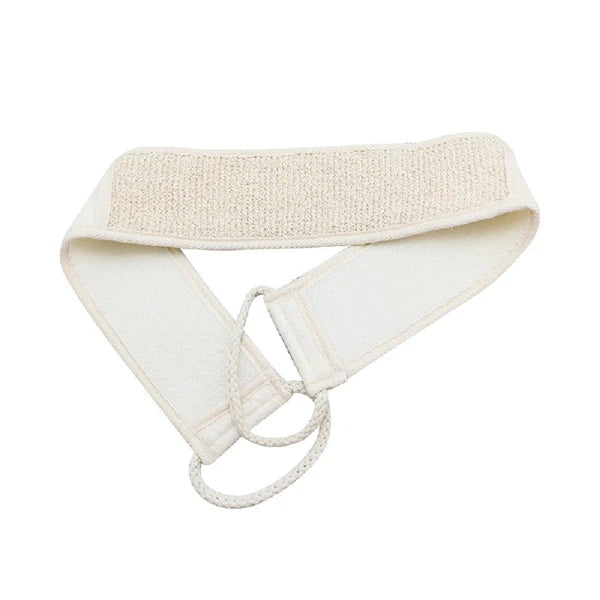 Back Scrubber Real Loofah Shower Exfoliating Belt Body Brush Bath Massage UK New