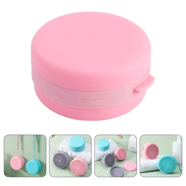 Bath Brush Bathing Silicone Loofah Body Scrubber Man Travel Exfoliating