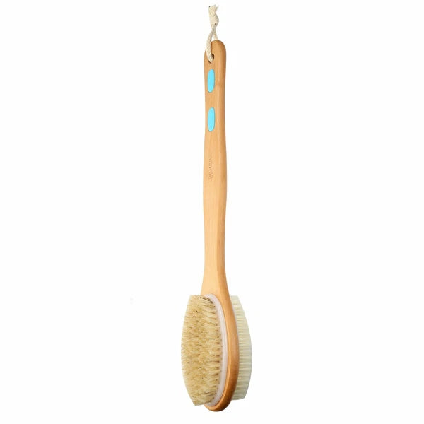 2pcs Long Body Bath Shower Brush Handle Back SPA Massage Exfoliating Brushes Set