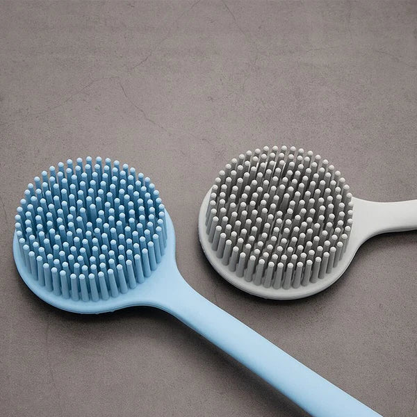 Silicone Body Brush Bath Brush Back Scrubber Long Handle Bath Shower Brush