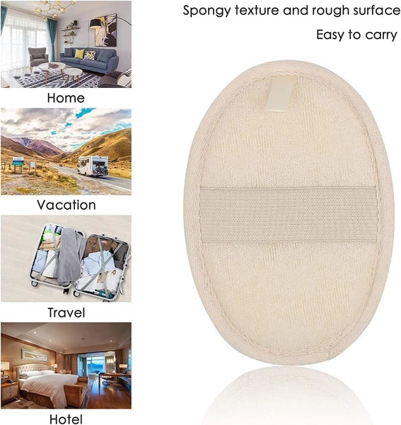 10 Pack Exfoliating Loofah Sponge Pads Natural Body Scrubbers for Shower and Bat