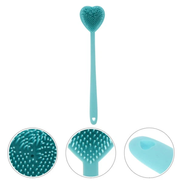 Heart-shaped Bath Brush Body Exfoliator Silicone Bathing Scrubber