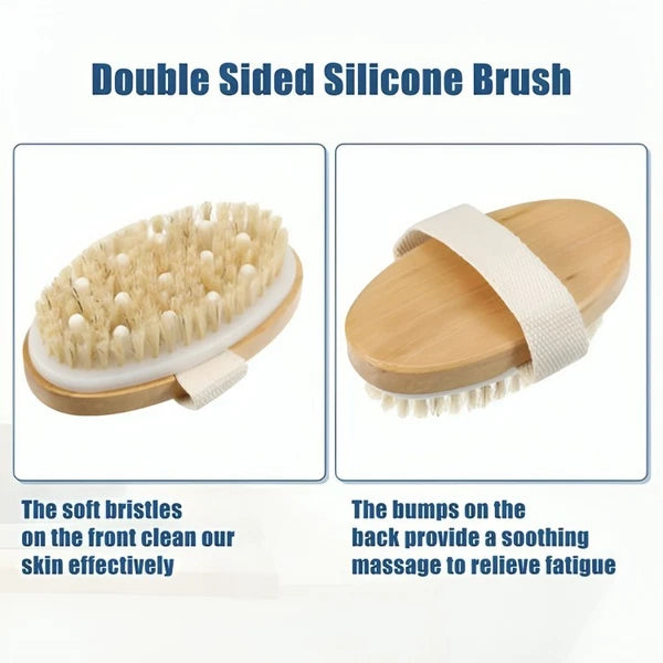 Dry Brush With Massage Nodule Scrubber For Shower Bath Circulation Improvement