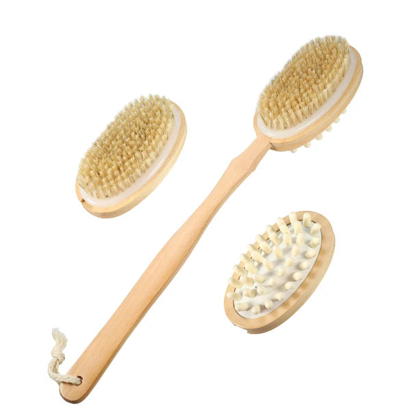 Double-sided Dry Brushing Body Brush Detachable Dry Body Brush for Men Women