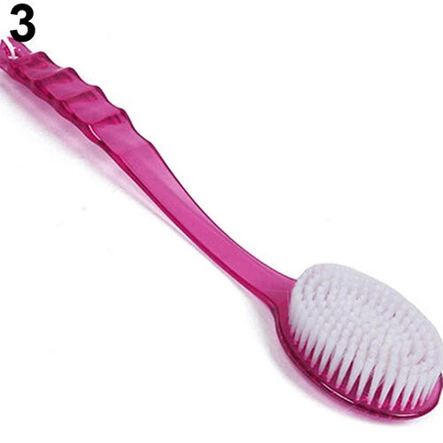Portable Long Body Bath Shower Back Brush Scrubber Massager Skin Cleaning Tool